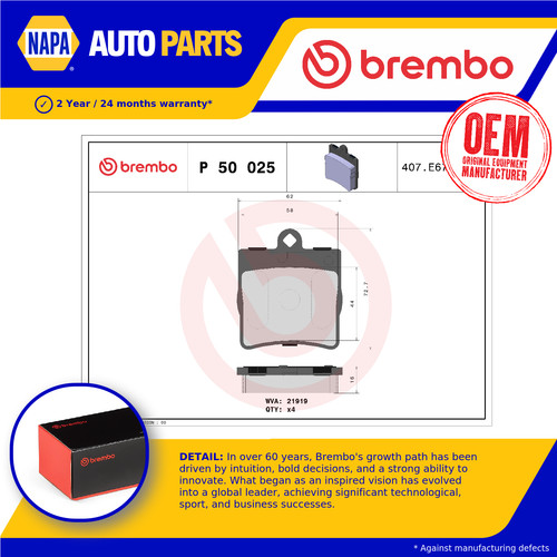 Brake pads set fits mercedes - pads,