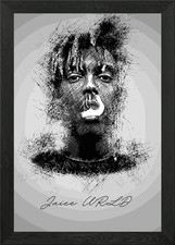 Juice Wrld Sketch Framed Wall