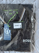 BNWT HUGO BOSS PADDY GOLF POLO REG FIT   POLO BLACK SIZE L RRP £99