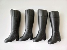 2 Pairs Of Fleur Dutch Doll Black Boots Fits Sindy