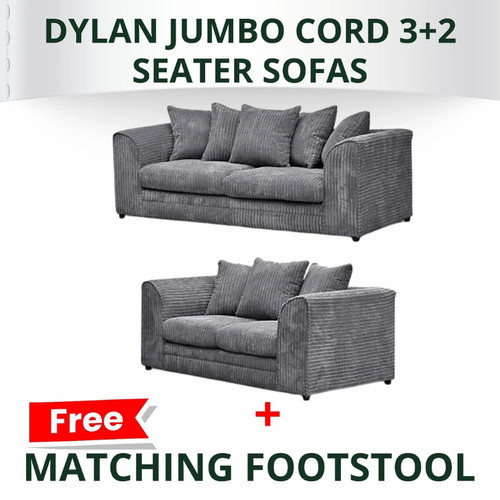 Dylan jumbo cord 2 seater - jumbo, +