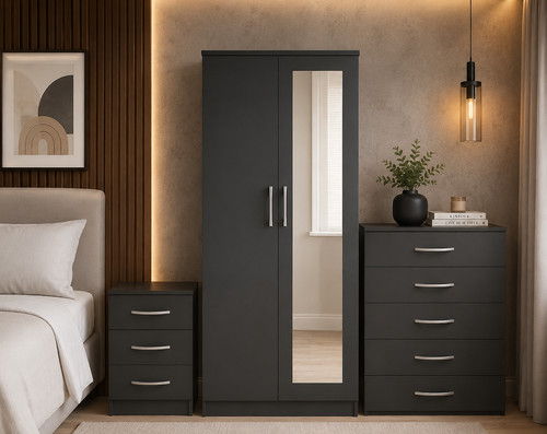 Ready assembled grey door - assembled, 2
