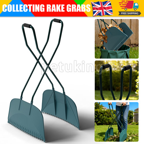 Long handled collecting rake - handled,