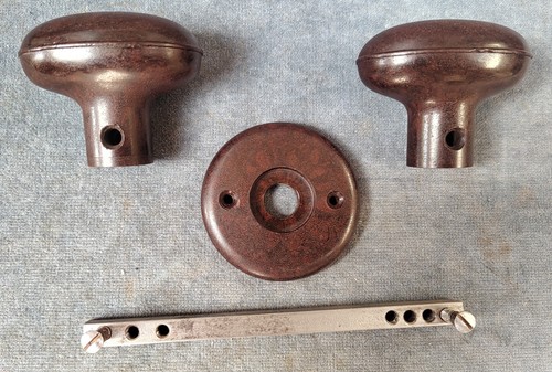 Reclaimed brown oval - oval, bakelite