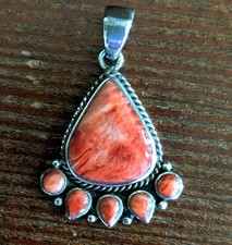 Silver 925 Coral Teardrop