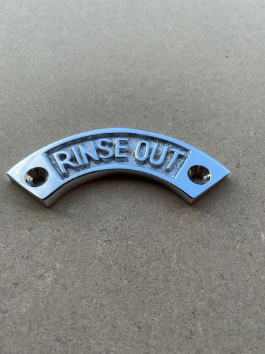 Narrowboat rinse out label - out,