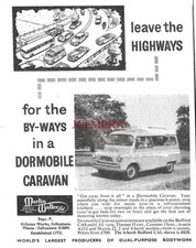 Bedford Dormobile Caravanette ADVERT #2 Vintage Small 1960 Print Ad 692/129