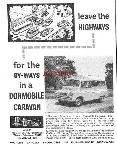 Bedford dormobile caravanette - dormobile,