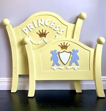 Single Bed Solid Pine. Lemon/yellow. Heavy. Princess Girls Slatted Base.