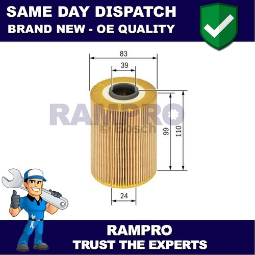Rampro oil filter fits - rampro,