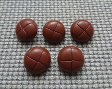 5 Vintage Brown Leather Look