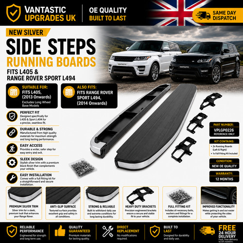 New silver side steps running - new,
