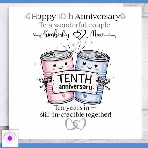 Personalised 10th wedding - 10th,