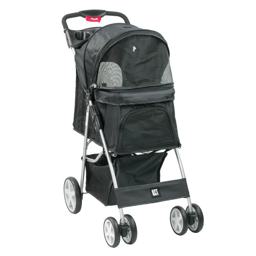 Kct black pet stroller - black,