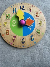 ELC Educational Puzzle Clock for Kids Multicolor Play Teaching Timepiece