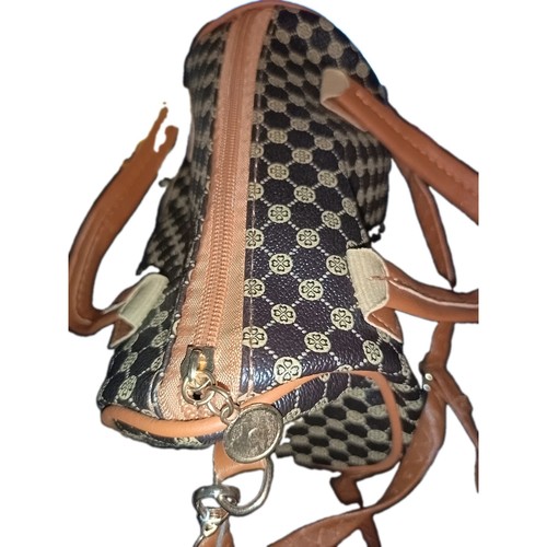 Brown small bag with handles - bag,
