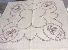 Vintage Hand Embroidered Table