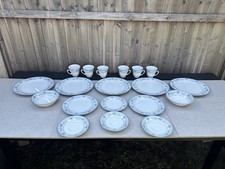 Vintage Noritake Blue Hill dinner set believed to be Fine Bone China.