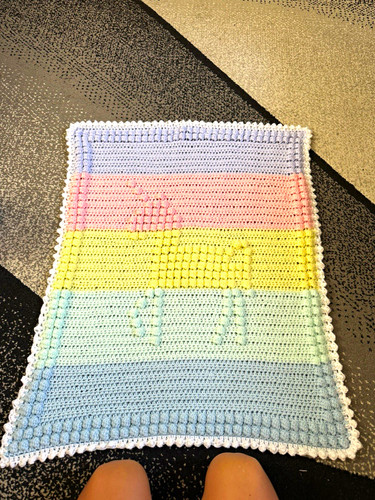 Crochet knit baby crib - crochet/knit,