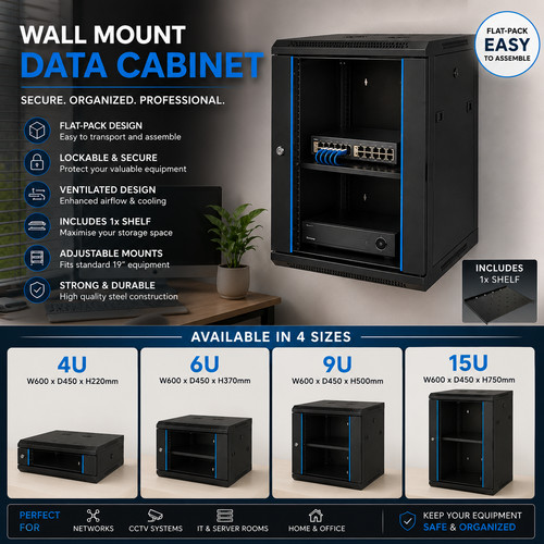 Flat pack wall mount - flat, data