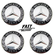 4x Black Silver Mercedes Benz