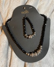 New! Black/ Silver Necklace &