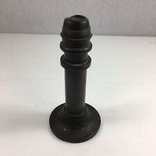 Unusual Patinated Brass Trench Art Candlestick 19.5cm In Height 