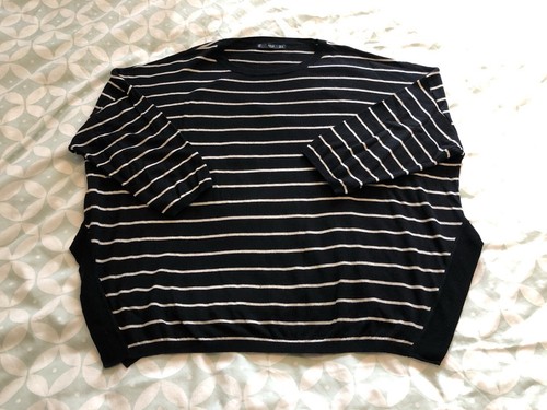 Mango navy blue white - navy,