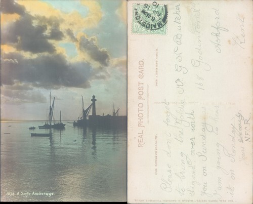 Harbor with lighthouse and