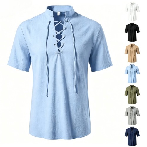 Men medieval lace shirt - medieval, up
