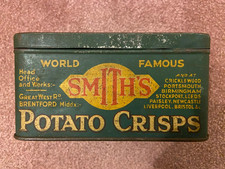 Original vintage/antique advertising - SMITH'S CRISPS Tin 1920/30s Collectable