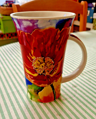 Dunoon stoneware floral mug - stoneware,