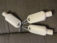 3 x White Empty Dispenser Bottles 60ml For Travel Shampoo Cream New