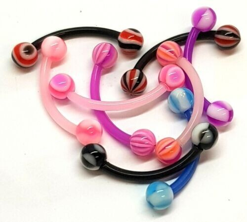 Eyebrow acrylic piercing - eyebrow, 8x