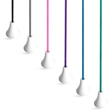 Bathroom Pull Cord Strings in Bright Colours with Ice White Connector and Acorn.