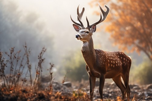 Stag deer canvas - stag, print