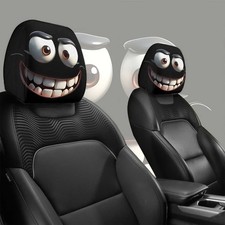 2pcs Funny Cartoon Car Headrest Covers