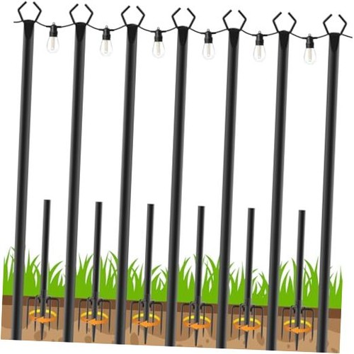 Pack 10ft string light - 7, poles