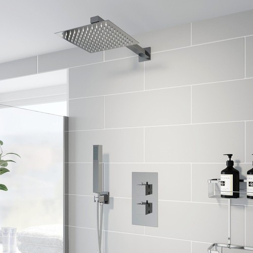 Thermostatic concealed square - concealed,