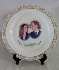 HRH Prince William Catherine Middleton November 16th 2010 Plate Royal Doulton