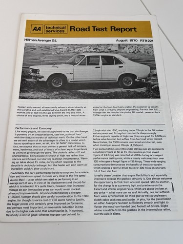 Road test report hillman - report,