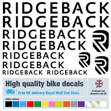 Ridgeback  bike labels / decals / stickers, 5+ years external quality (26 pack)