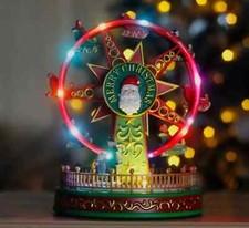 Christmas Village Fairground Decoration Light Up Ferris Wheel Santa Xmas LED