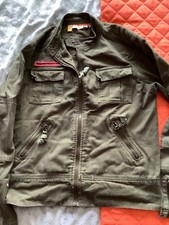 superdry denim jacket 44 inch chest, military green super condition
