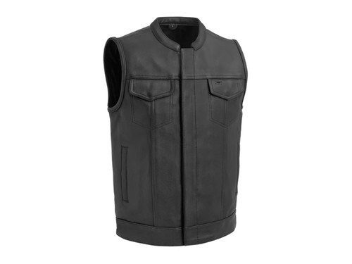 Men black leather - black,