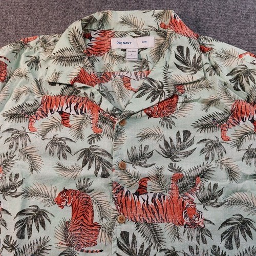 Old navy tiger resort shirt - old,