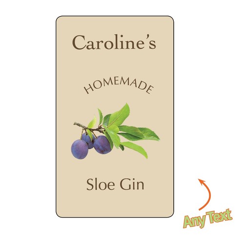 Sloe gin bottle labels wine - gin,