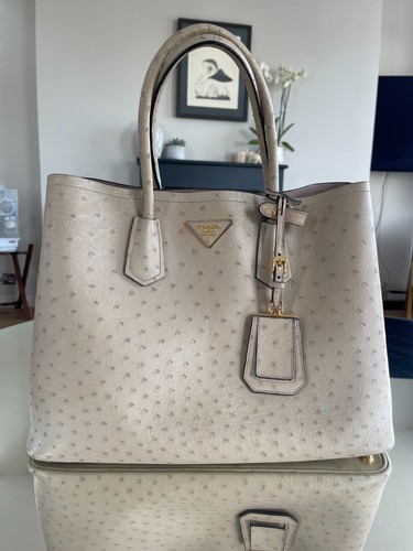 Prada ostrich large double - prada,