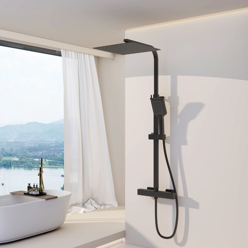 Simple matte black bathroom - matte,