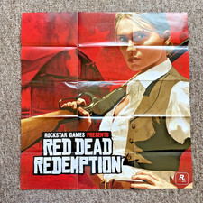 Red Dead Redemption Map Poster Double Sided Xbox 360 Variant Rockstar Games